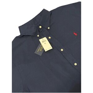 Polo Ralph Lauren Mens Linen Blend XL Classic Fit Short Sleeve Button Down Shirt